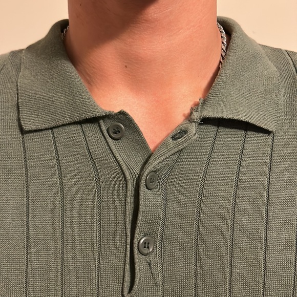Men’s Green Knit Polo - Picture 2 of 5